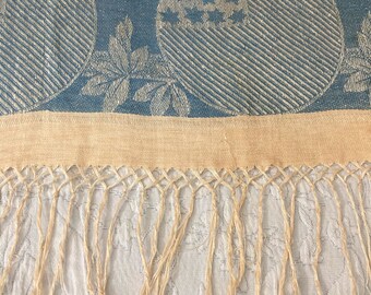 Antique Linen  Show Towel Long Hand Knotted Fringe
