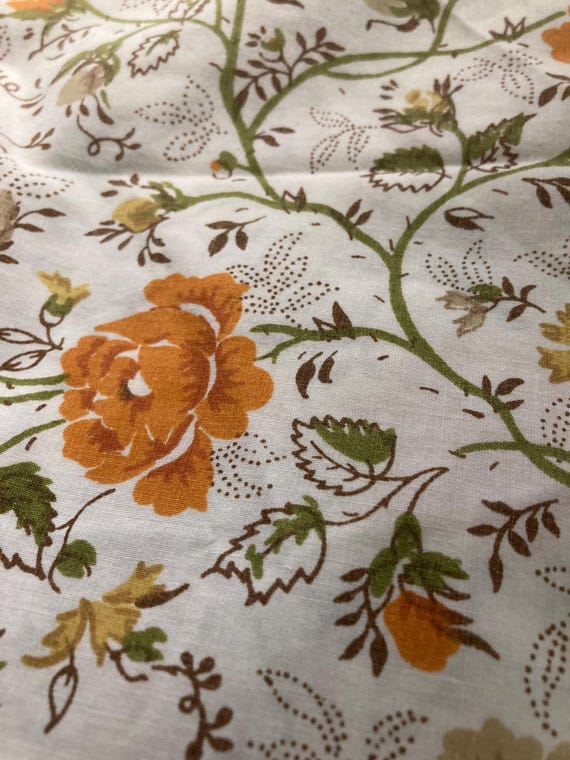 Vintage  JC Penny  Juliet Floral Twin  Sheet |  1971 – 1973, Percale