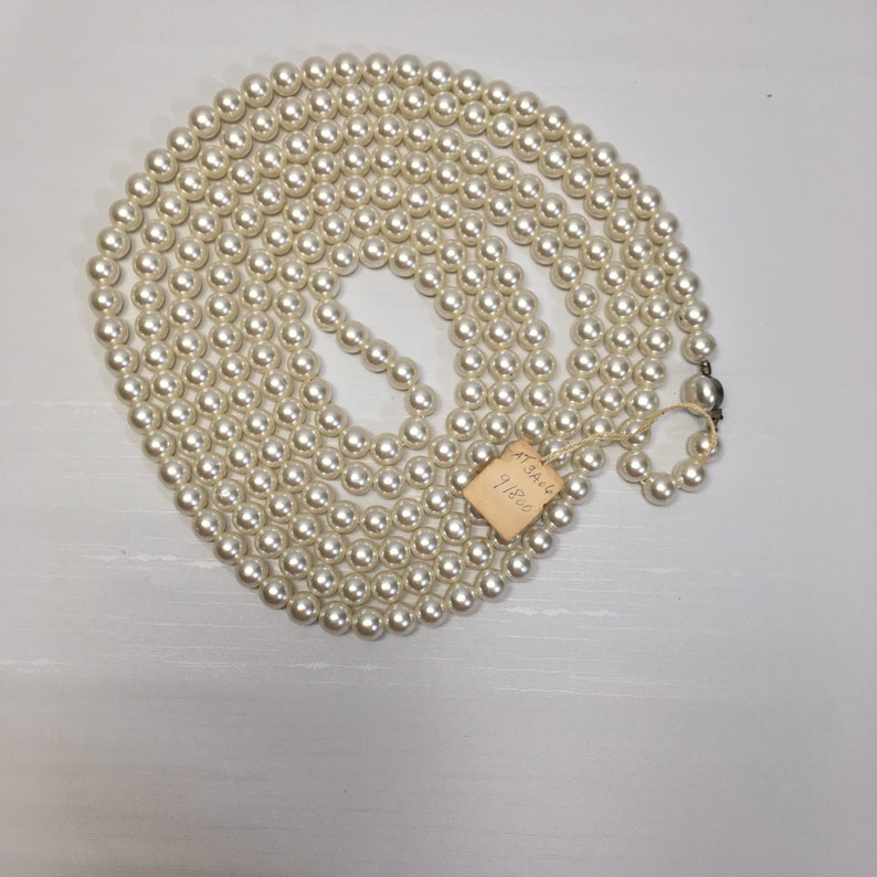 Vintage Costume Jewelry Faux Pearl Necklace Two Faux Pearl Etsy New Zealand