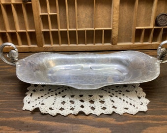 Vintage Farberware Tray With Curly Floral Handles