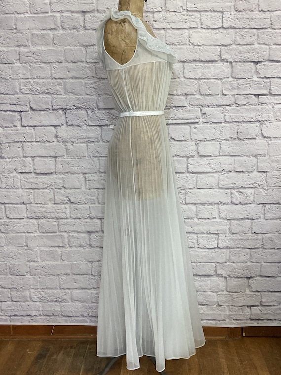 Vintage Radcliffe Nightgown - Sheer Blue Nightgown - image 4
