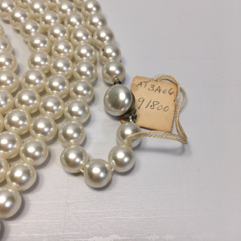 Vintage Costume Jewelry Faux Pearl Necklace Two Faux Pearl Etsy New Zealand