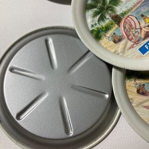 Florida Souvenir Coasters Set of 8 Metal Coasters PinUp Girl and Palm Trees image 3