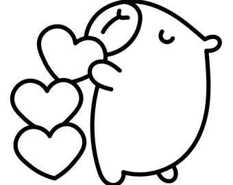 Grappige capibara-svg | Capibara-patroon, png (digitale download)