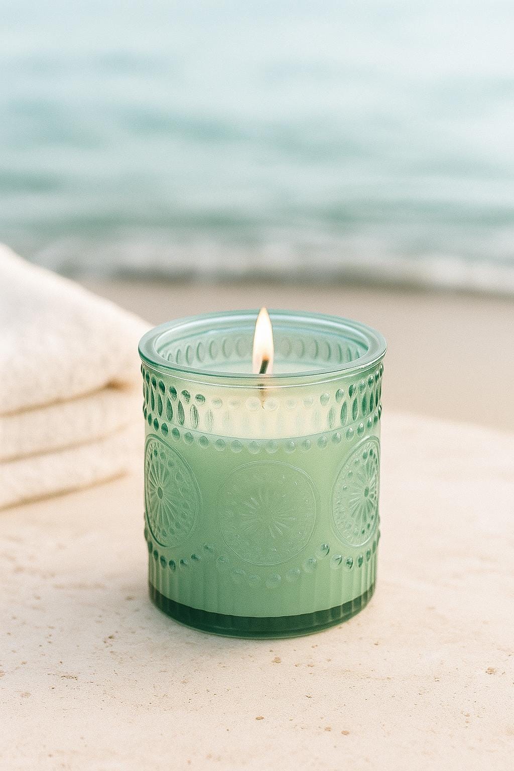 Gulf Breeze Soy Candle: Linen, Citrus & Sea Salt - 7.5 Oz Coastal