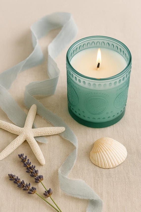 Gulf Breeze Soy Candle: Linen, Citrus & Sea Salt - 7.5 Oz Coastal