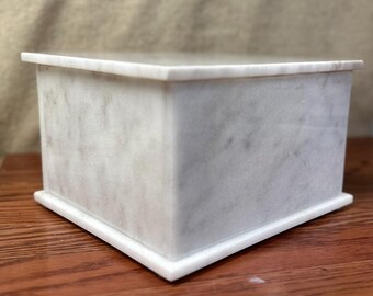 Danby white marble companion cremation urn