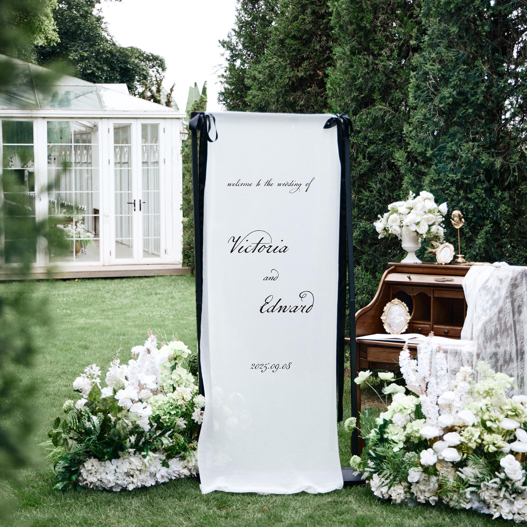 Discover Sheer Seating Chart, Custom Fabric Seating Plan, Elegant Garden Banner, Ceremony Reception Signage