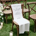 Loving Memory Wedding Sign, Personalized White Linen Chair Banner, In Memory of Loved Ones, Wedding Aisle Sign, Remembrance Ceremony Decor
