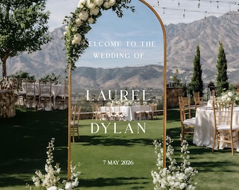 Wedding Decal, Mirror Sticker, Minimalist Welcome Sign, Custom Vinyl Lettering, DIY Wedding Decor