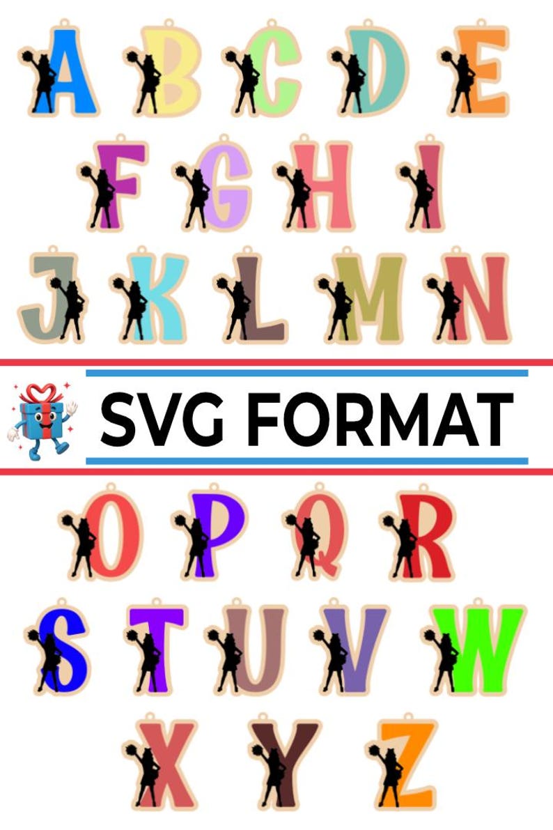 Cheerleading Alphabet SVG – Laser Cut Letter Files | Individual Letters ...