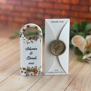 Personalized Wedding Favors Bottle Opener Magnet, Custom Fridge Bottle Opener, Wedding Party Favor Guests, Bridal Shower Favor,