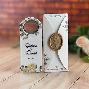 Bottle Opener Magnet favors for Weddings, Wedding Party Favor Guests, Bridal Shower Favor, Baby Showers, Custom Fridge Bottle Opener