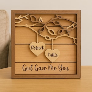 Personalized Wooden Sign, Couples Custom Wood Sign, Anniversary Gift, Personalized Wedding Gift, Family Name Sign, Couples Names Sign