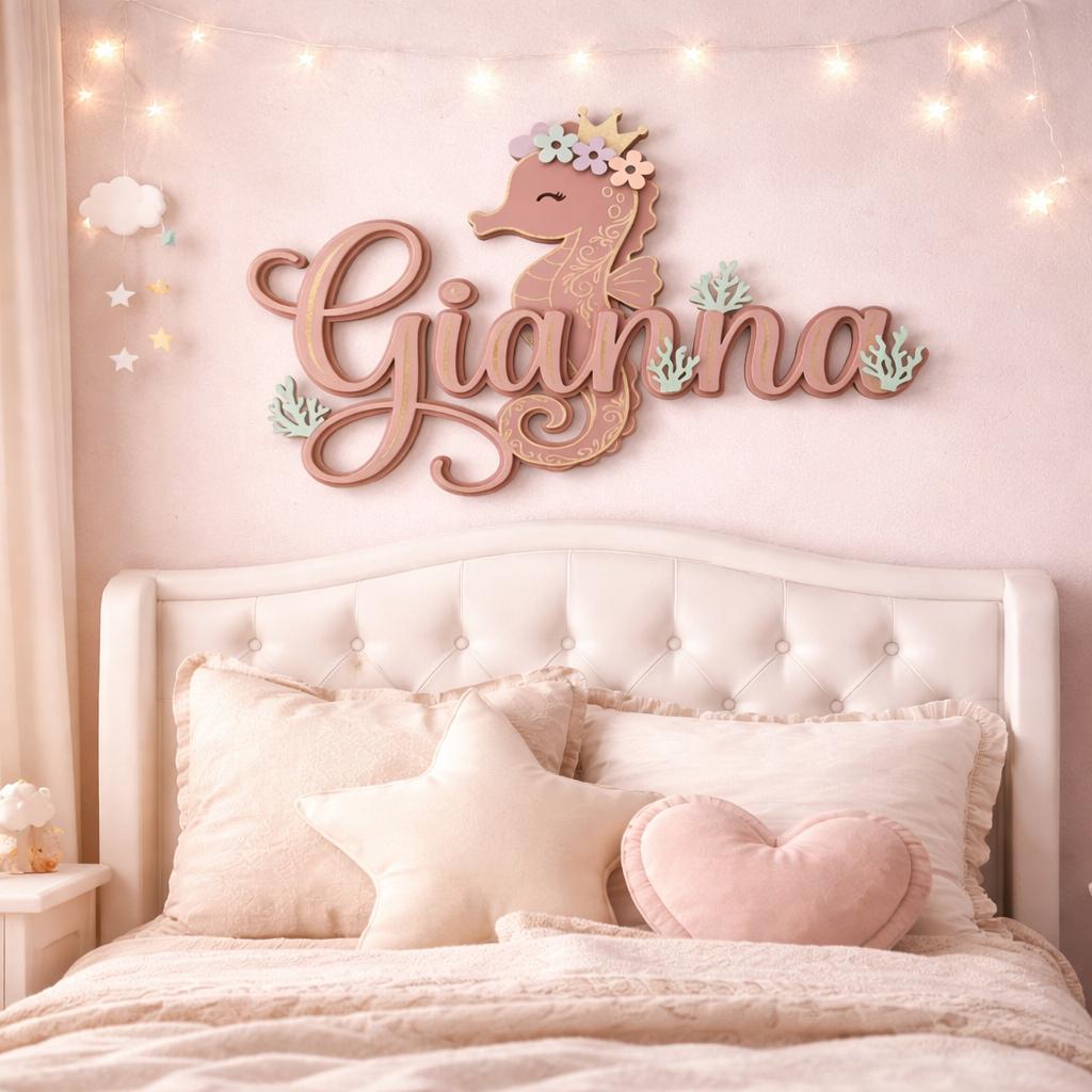 Personalized Ocean Name Sign for Kids, Custom Under the Sea Baby Room ...