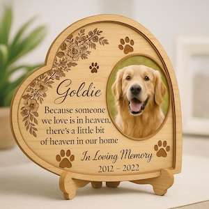 Personalized Custom Pet Loss Sign, Memorial Pet Collar Sign, Dog Memorial Wood Sign, Custom Dog Memorial Gifts, Pet Loss Gifts