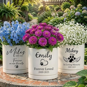 Personalisierter Haustier-Gedenktopf, Hundeverlust-Erinnerungsgeschenk, benutzerdefinierter Haustier-Blumentopf, Verlust des Haustiergeschenks, Hundegedenkhaus-Andenken