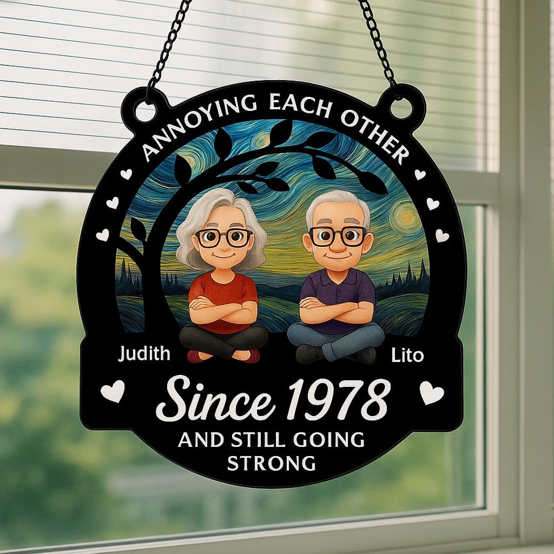 Personalized Couple Crystal Heart Keepsake -  Anniversary Gift Idea For Couple - Annoying Each Other For 50 Years And Still Going Strong main image 0