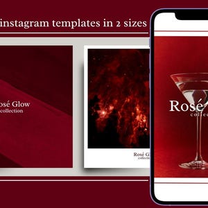 Red Instagram Templates. Social Media Kit. Aesthetic Instagram. 15 Post Templates. Instagram Engagement. Canva Template.