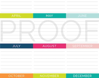 Special Dates Printable - INSTANT DOWNLOAD