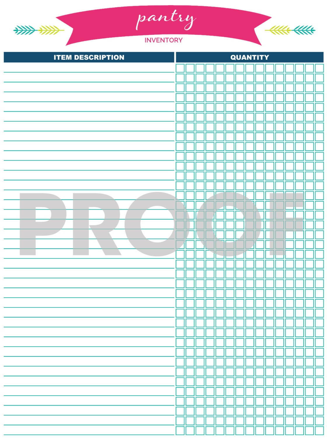 fridge pantry and freezer inventory printables instant etsy