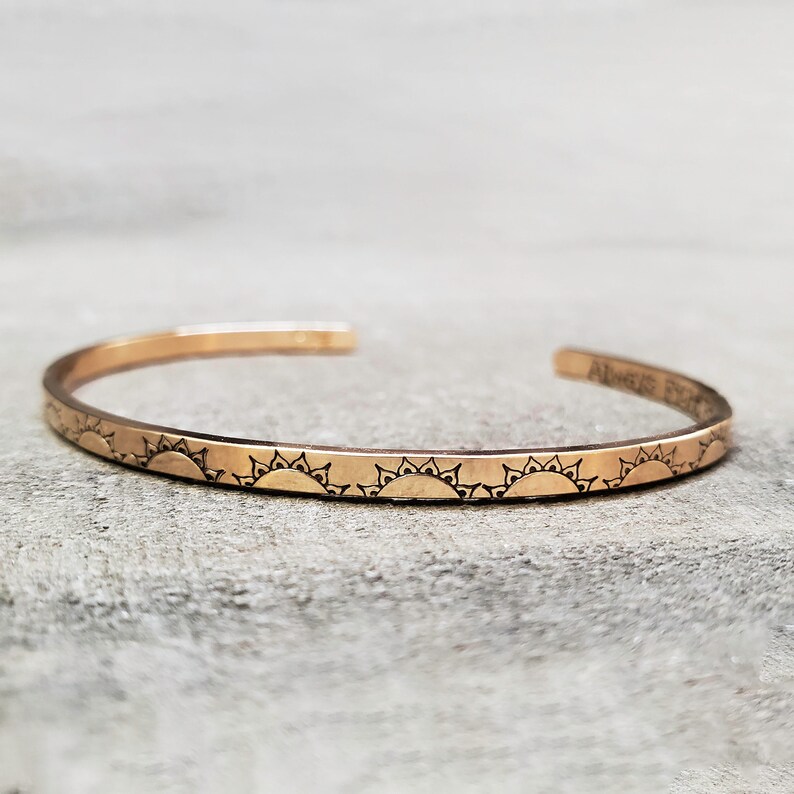 14K Rose Gold Bracelet Dainty Cuff Bracelets for Women Etsy