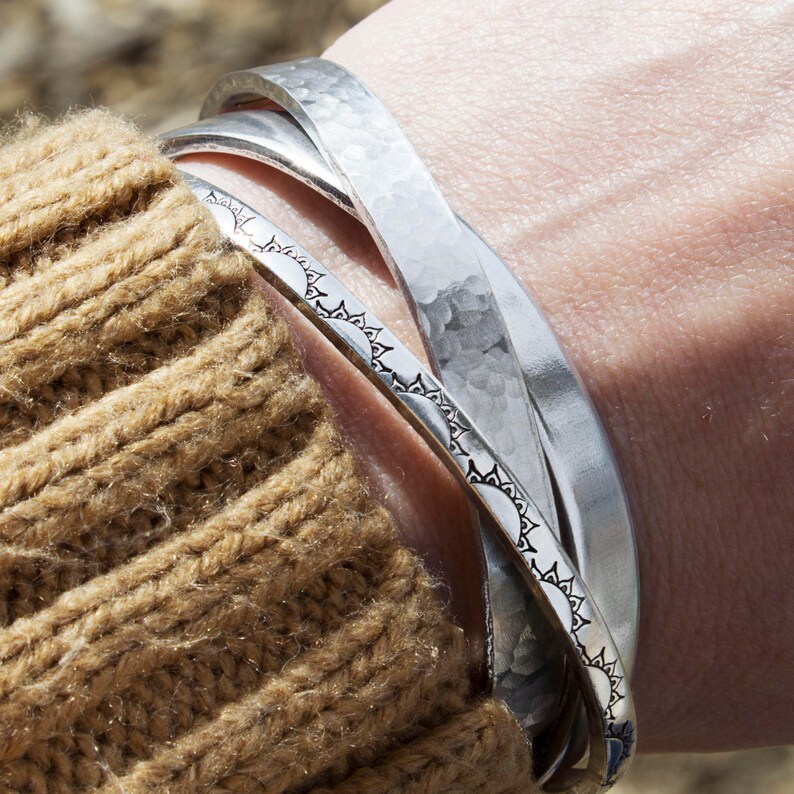 14K Rose Gold Bracelet Dainty Cuff Bracelets for Women Etsy