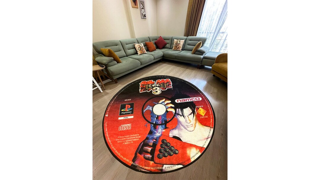 Tekken 3 Round Rug – Retro PS1 Fighting Game Carpet – Arcade Style ...