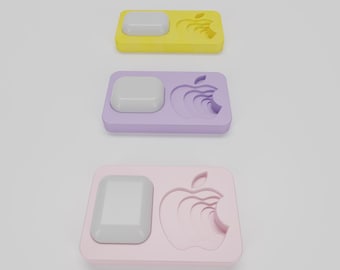 Apple Logo AirPods Stand 3D Print Files: Modern Tech Decor (Digital Download)