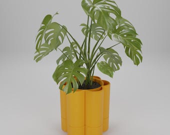 3D gedruckter Daisy Planter & Organizer: Selbstbewässernder Topf (Digitaler Download STL, FBX, STEP-Dateien)