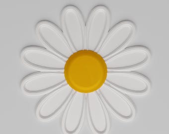 3D Printable Daisy Flower Fridge Magnet | Floral Home Decor (Digital Download)