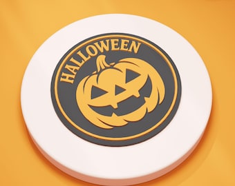 3D Print Pumpkin Coaster STL File | Halloween Desk Decor (Digital Download)
