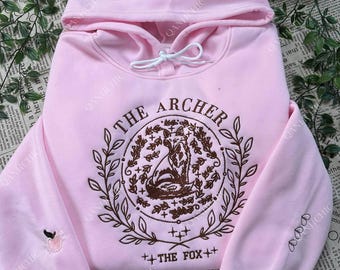 OUABH Besticktes Sweatshirt und Hoodie, Der Bogenschütze und Das Fuchs Shirt, Bücherwurm Pullover, Stephanie Garber Buch Geschenke