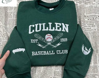 Cullen Baseball Club Embroidered Sweatshirt and Hoodie, Twilight Merch, Team Jacob Sweater