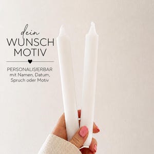 Personalisierbare Kerzen mit Wunschmotiv | Individuelles Geschenk für Hochzeit, Taufe, Geburtstag oder einfach nur für dich