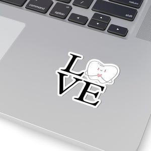 Dental LOVE Kiss-Cut Stickers: Adorable Dentist/Assistant Gift