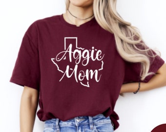 Texas State Maroon Tee | Aggie Mom shirt | grandma | sister | aunt  | nana | family college grad shirt | Aggie | gigem