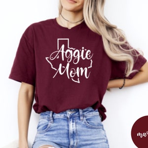 Texas State Maroon Tee | Aggie Mom shirt | grandma | sister | aunt  | nana | family college grad shirt | Aggie | gigem