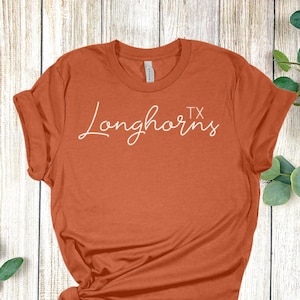 Texas longhorn orange tee- Longhorn - unisex  bella canva t-shirt