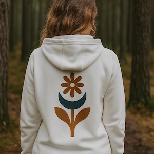 Floral Adidas Fleece Hoodie - Unisex, Cozy Sweatshirt for Casual Outfits, Sportswear, Gift for All Occasions, Fall Fashion