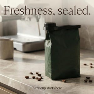 Wiederverwendbarer Kaffeebeutelclip | Verstellbarer Kaffeeverschlussclip | Minimalistisches Küchenaccessoire | Hochwertige Aufbewahrungslösung für Kaffee