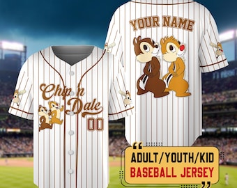 Personalized DN Chip and Dale Baseball Jersey, Custom WDW Chip and Dale Jersey, DN Trip Shirt, Trip Baseball Team Outfit