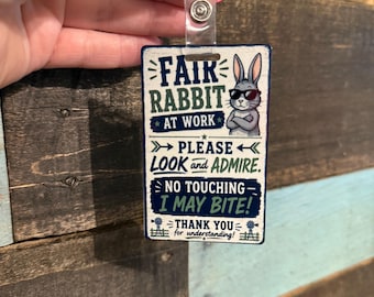 Fair Rabbit Cage Sign | 4-H Rabbit Show Sign | Please Look Don't Touch | Rabbit May Bite Sign | County Fair Rabbit Cage Decor