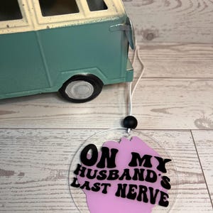 Rearview mirror car charm