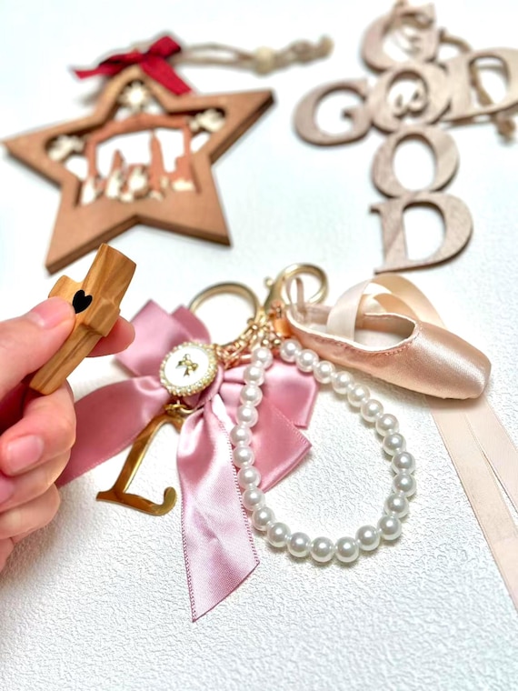 1:1 Ballet Pointe Shoe Initial Gift Box • Christian & Catholic Christmas Set