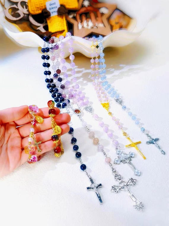 Catholic Christmas Rosary Box • Handmade Rosary Set • Christian Faith (Add Pouch – see description)