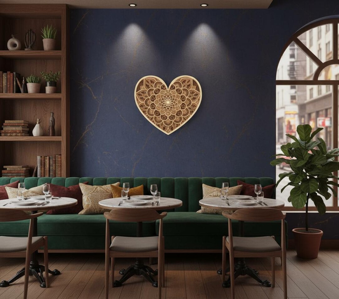 Heart Multilayer SVG Laser Cut Wall Art PDF, DXF File - Etsy