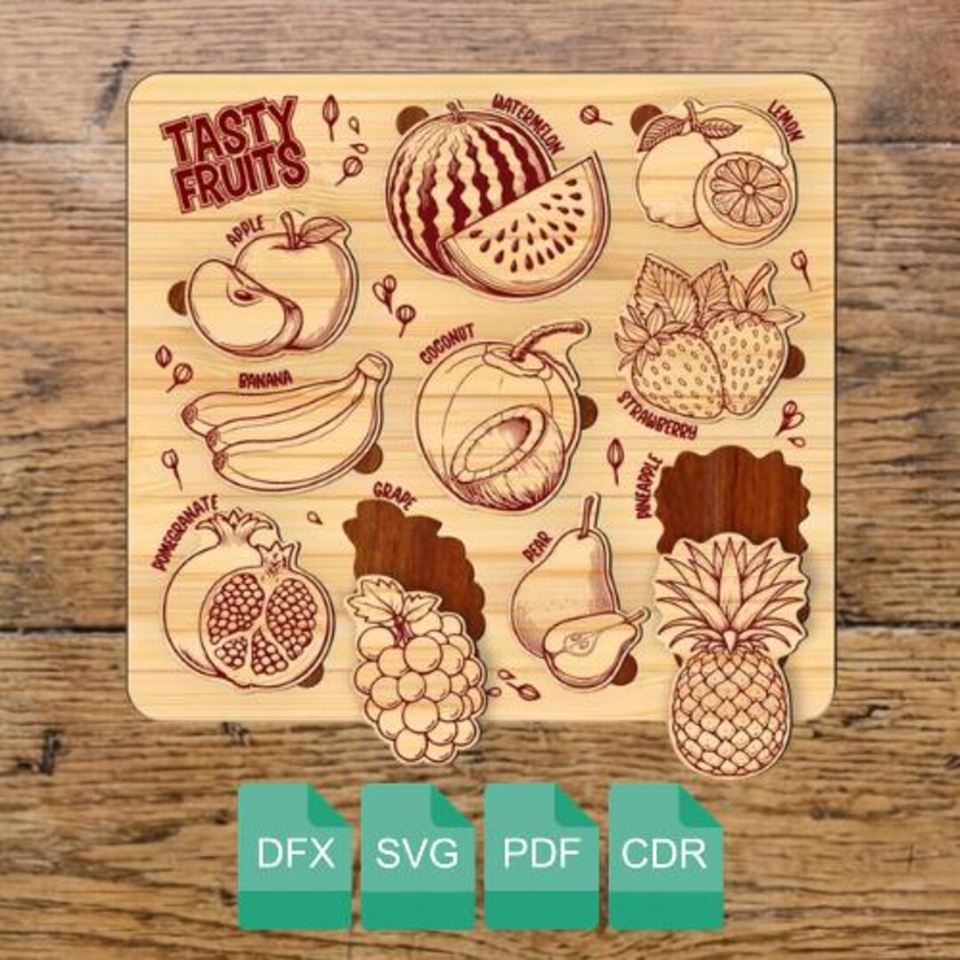 Wooden Puzzles for Kids Laser Cut SVG | Wooden Toddler Toy | Montessori ...