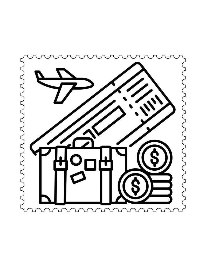 Summer Coloring Book, Printable Coloring Book, Summer PDF, Vacations