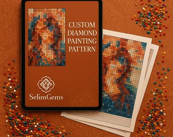 Custom Diamond Painting Pattern – Upload Your Photo | Printable DIY Art Kit